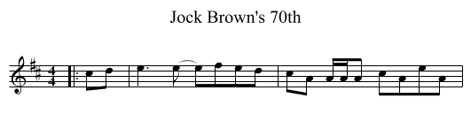 Jock Brown's 70th - staff notation