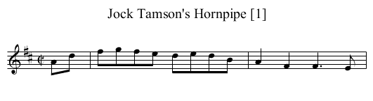 Jock Tamson's Hornpipe [1] - staff notation