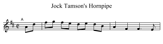 Jock Tamson's Hornpipe - staff notation