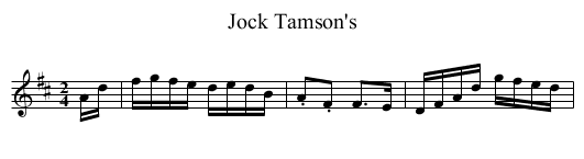 Jock Tamson's - staff notation