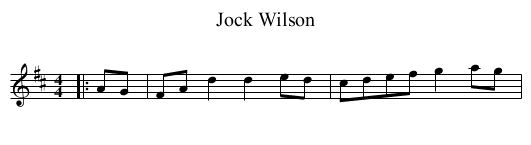 Jock Wilson - staff notation