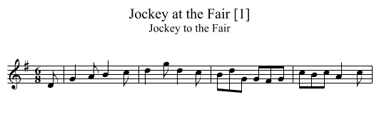 Jockey at the Fair [1] - staff notation