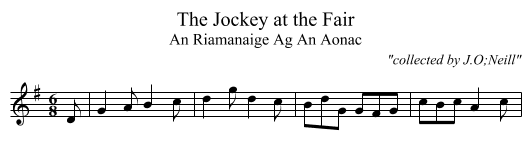 Jockey at the Fair, The - staff notation