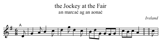 Jockey at the Fair, the  - staff notation