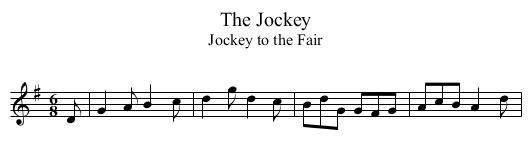 Jockey, The - staff notation