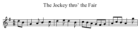 Jockey thro’ the Fair, The - staff notation
