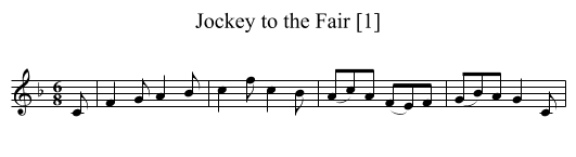 Jockey to the Fair [1] - staff notation