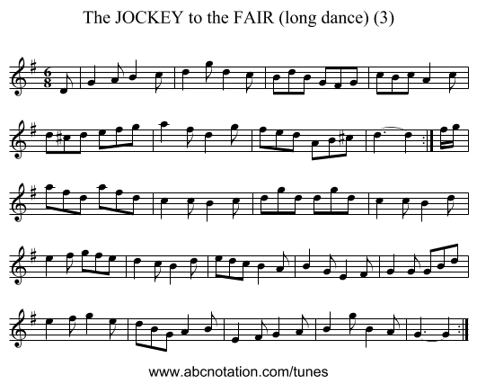 JOCKEY to the FAIR (long dance) (3), The - staff notation