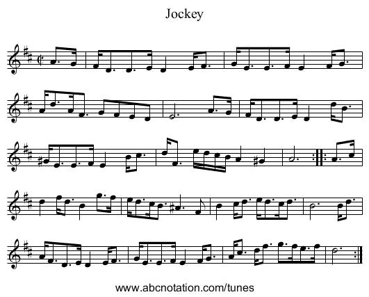 Jockey - staff notation