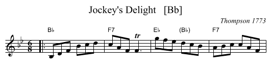 Jockey's Delight   [Bb] - staff notation