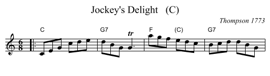 Jockey's Delight   (C) - staff notation