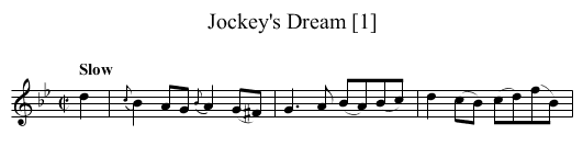 Jockey's Dream [1] - staff notation