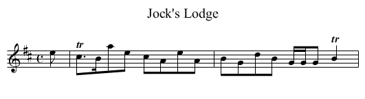 Jock's Lodge - staff notation