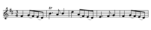 Jocky blithe and Gay - staff notation