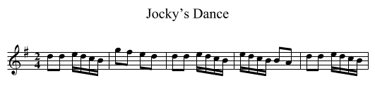 Jocky’s Dance - staff notation