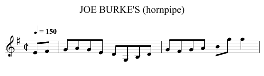 JOE BURKE'S (hornpipe) - staff notation