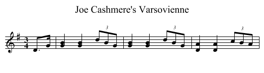 Joe Cashmere's Varsovienne - staff notation