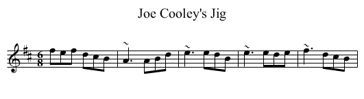 Joe Cooley's Jig - staff notation