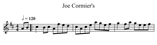 Joe Cormier's - staff notation