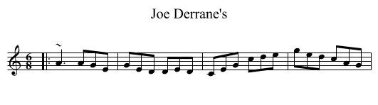 Joe Derrane's - staff notation
