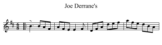 Joe Derrane's - staff notation