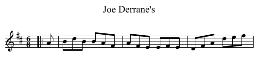 Joe Derrane's - staff notation