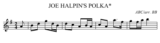 JOE HALPIN'S POLKA* - staff notation