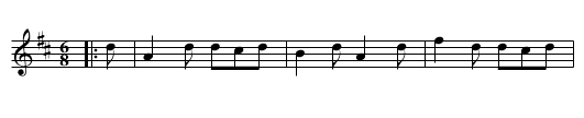 Joe MacDiarmid's Jig - staff notation