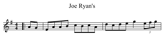 Joe Ryan's - staff notation