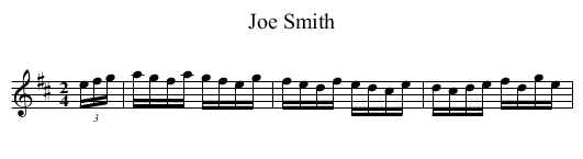 Joe Smith - staff notation
