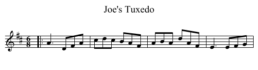 Joe's Tuxedo - staff notation