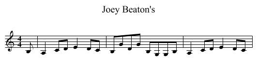 Joey Beaton's - staff notation