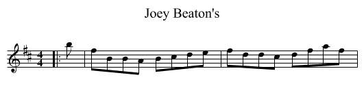 Joey Beaton's - staff notation