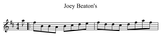 Joey Beaton's - staff notation