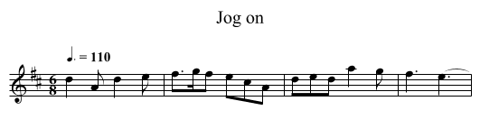 Jog on - staff notation