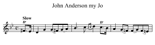 John Anderson my Jo - staff notation
