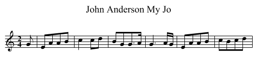 John Anderson My Jo - staff notation