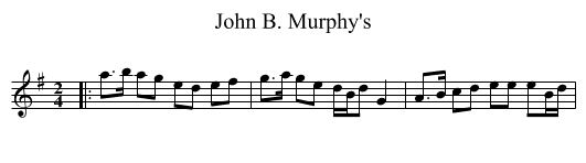 John B. Murphy's - staff notation