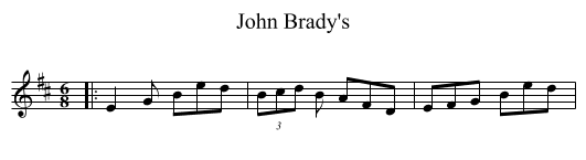 John Brady's - staff notation