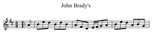 John Brady's - staff notation