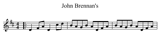 John Brennan's - staff notation