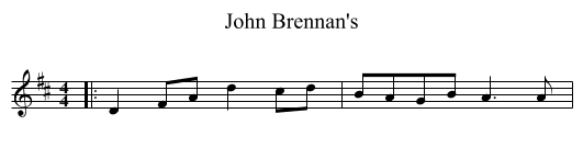 John Brennan's - staff notation