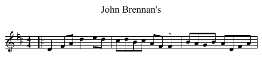 John Brennan's - staff notation