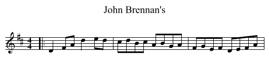 John Brennan's - staff notation