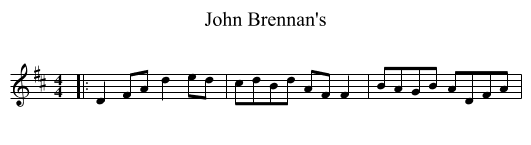 John Brennan's - staff notation
