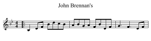 John Brennan's - staff notation