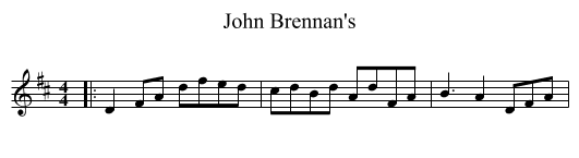 John Brennan's - staff notation