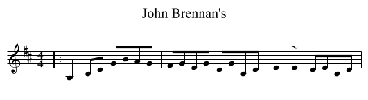 John Brennan's - staff notation
