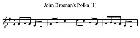 John Brosnan's Polka [1] - staff notation