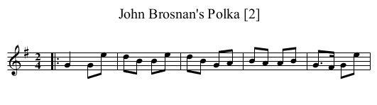 John Brosnan's Polka [2] - staff notation